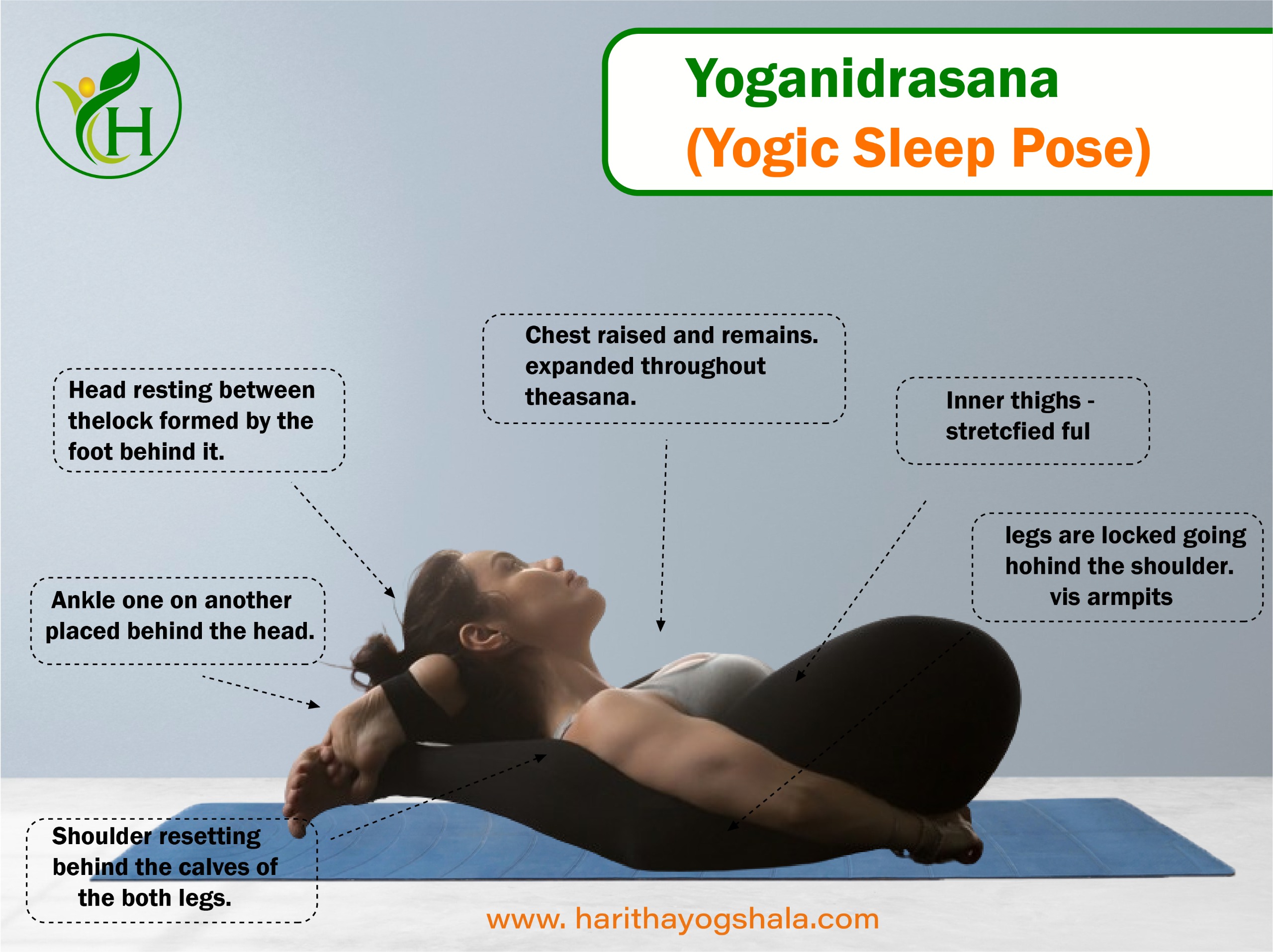 Infographics of Yoganidrasana